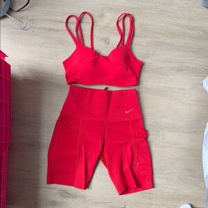 Nike Go Red Sports Bra and Shorts Set